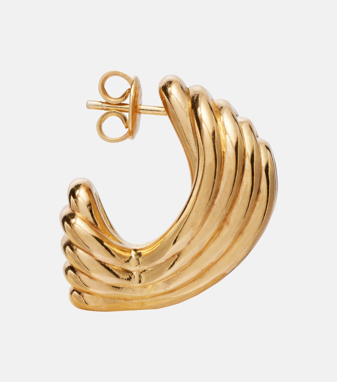 Pendientes de plata de ley bañados en oro | Bottega Veneta