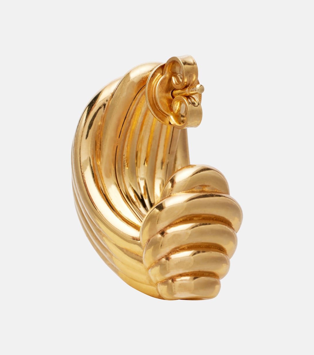 Pendientes de plata de ley bañados en oro | Bottega Veneta