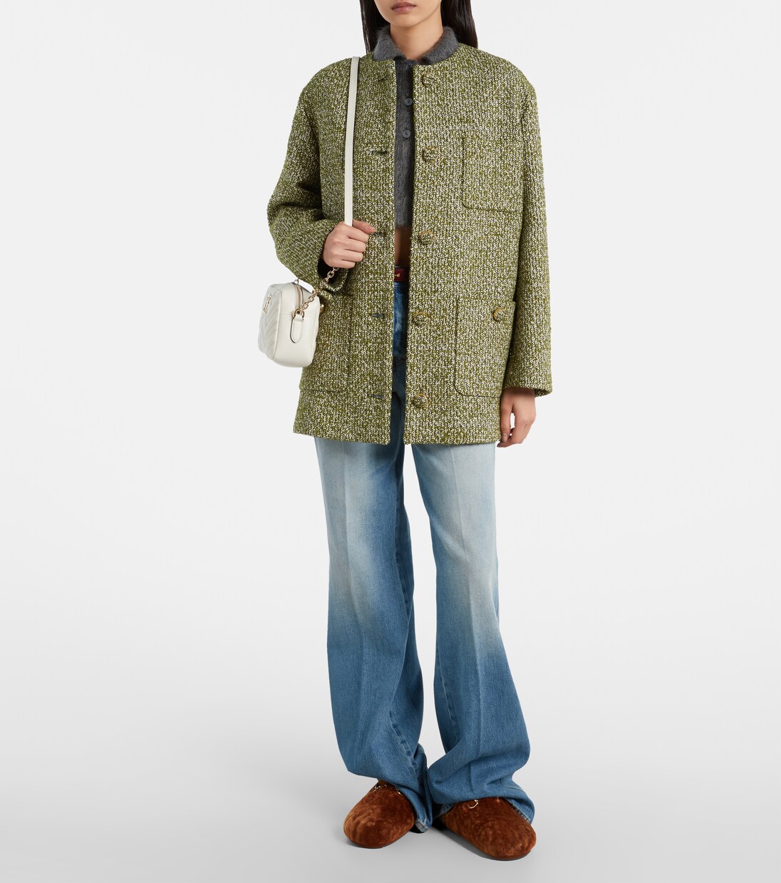 GG Marmont S号皮革斜挎包 | Gucci