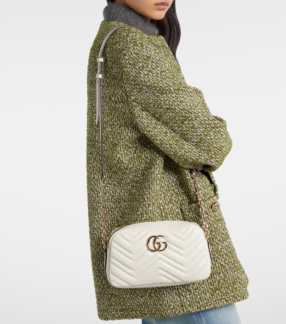 GG Marmont S号皮革斜挎包 | Gucci