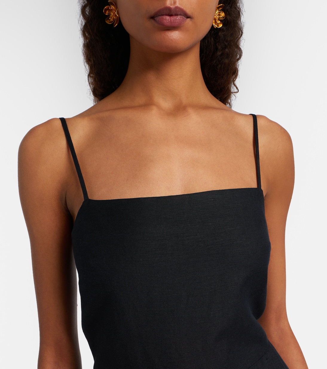 Robe midi Annabella en lin mélangé | Simkhai