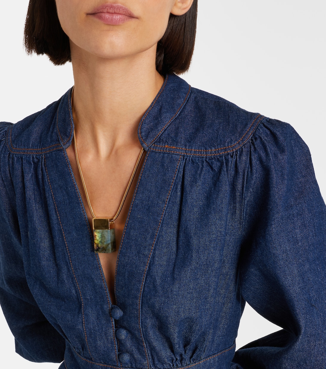 Awaken denim midi dress | Zimmermann