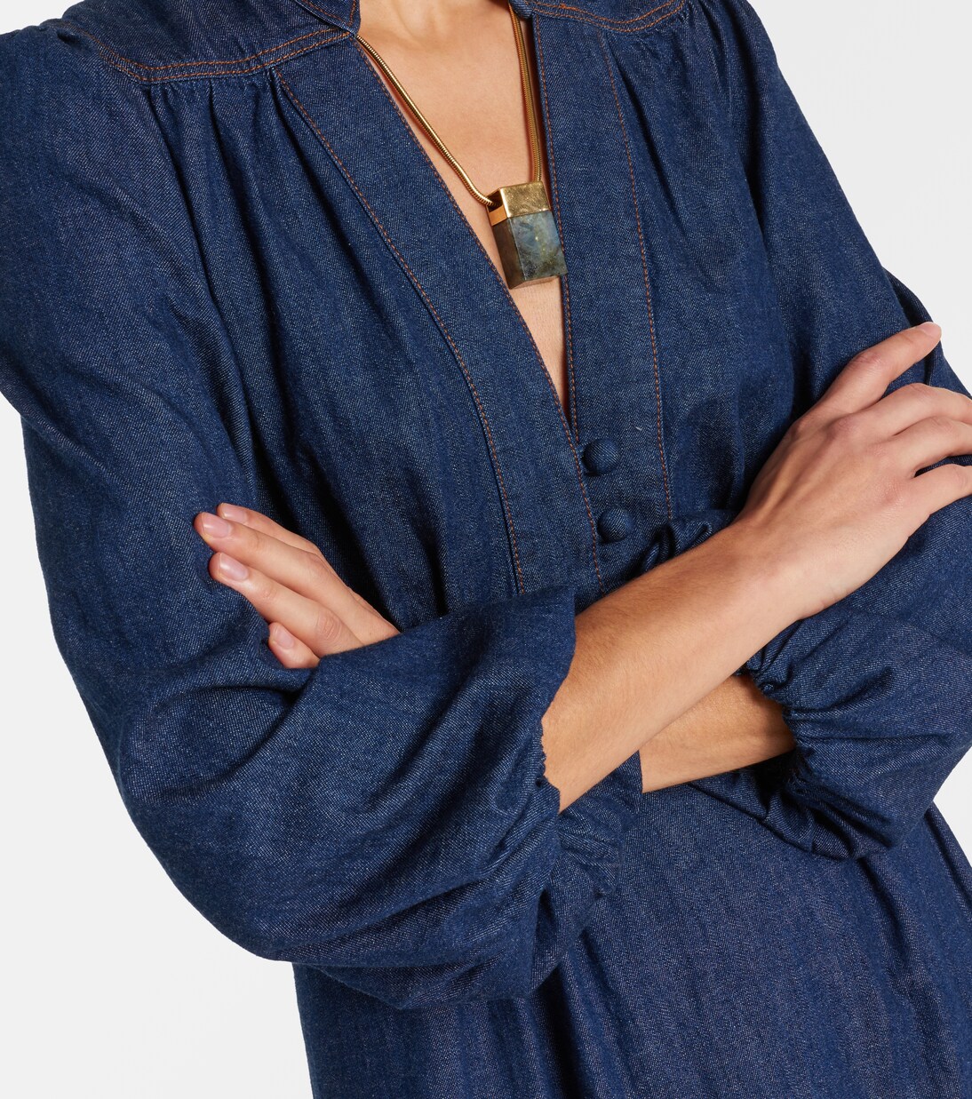 Awaken denim midi dress | Zimmermann