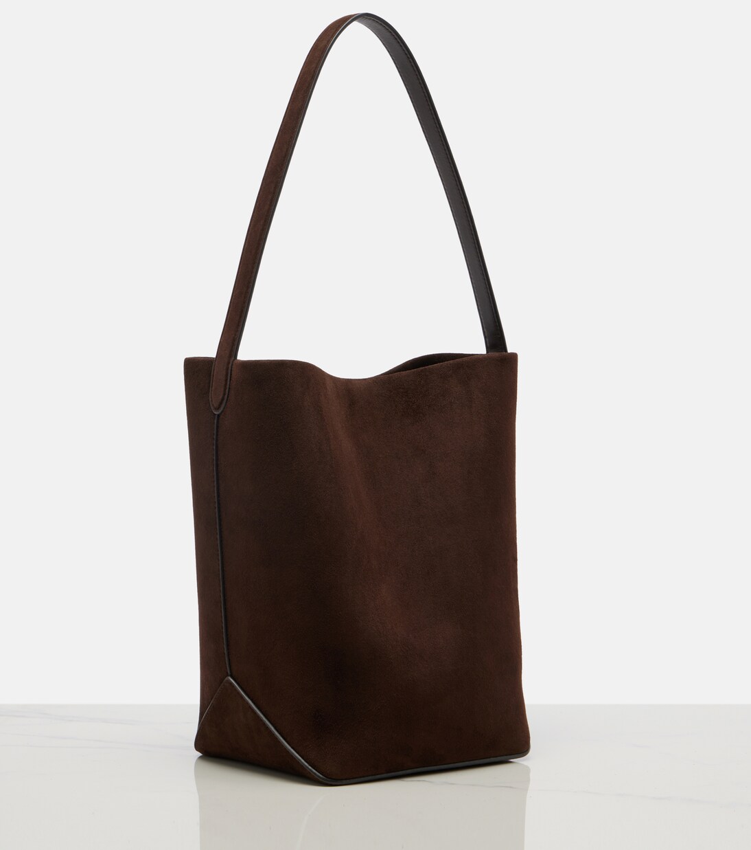 Tote Bag N/S Park Edge Medium aus Veloursleder | The Row