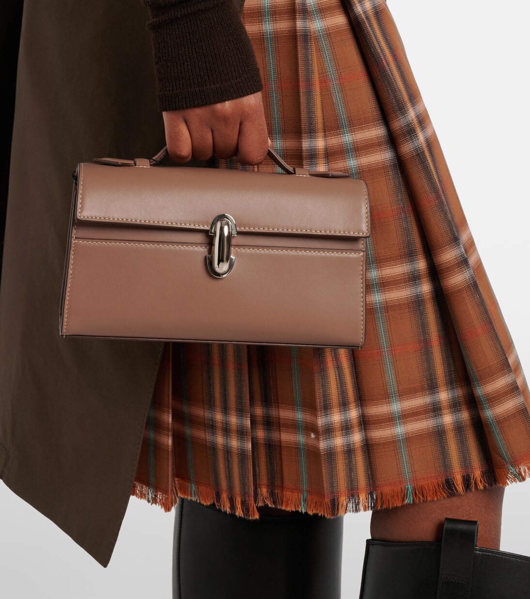 Symmetry leather top-handle bag | Savette