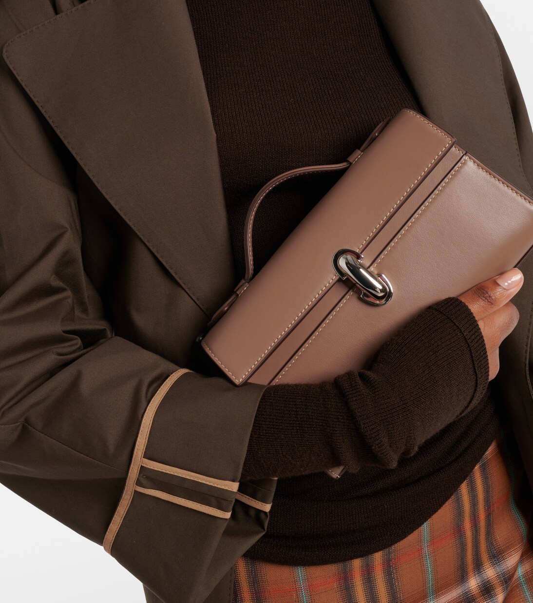 Symmetry leather top-handle bag | Savette