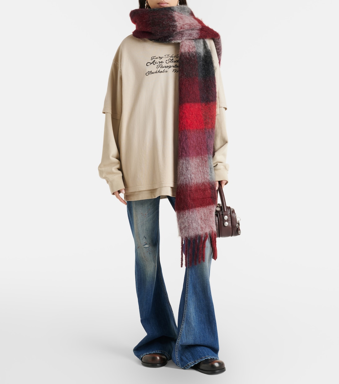 2025F distressed flared jeans | Acne Studios