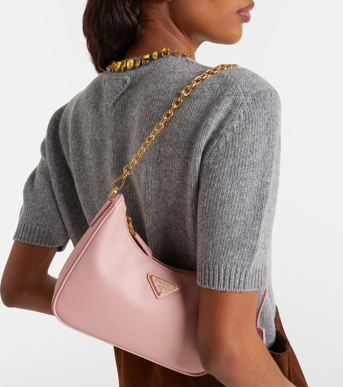 Prada Re-Edition Mini leather shoulder bag | Prada