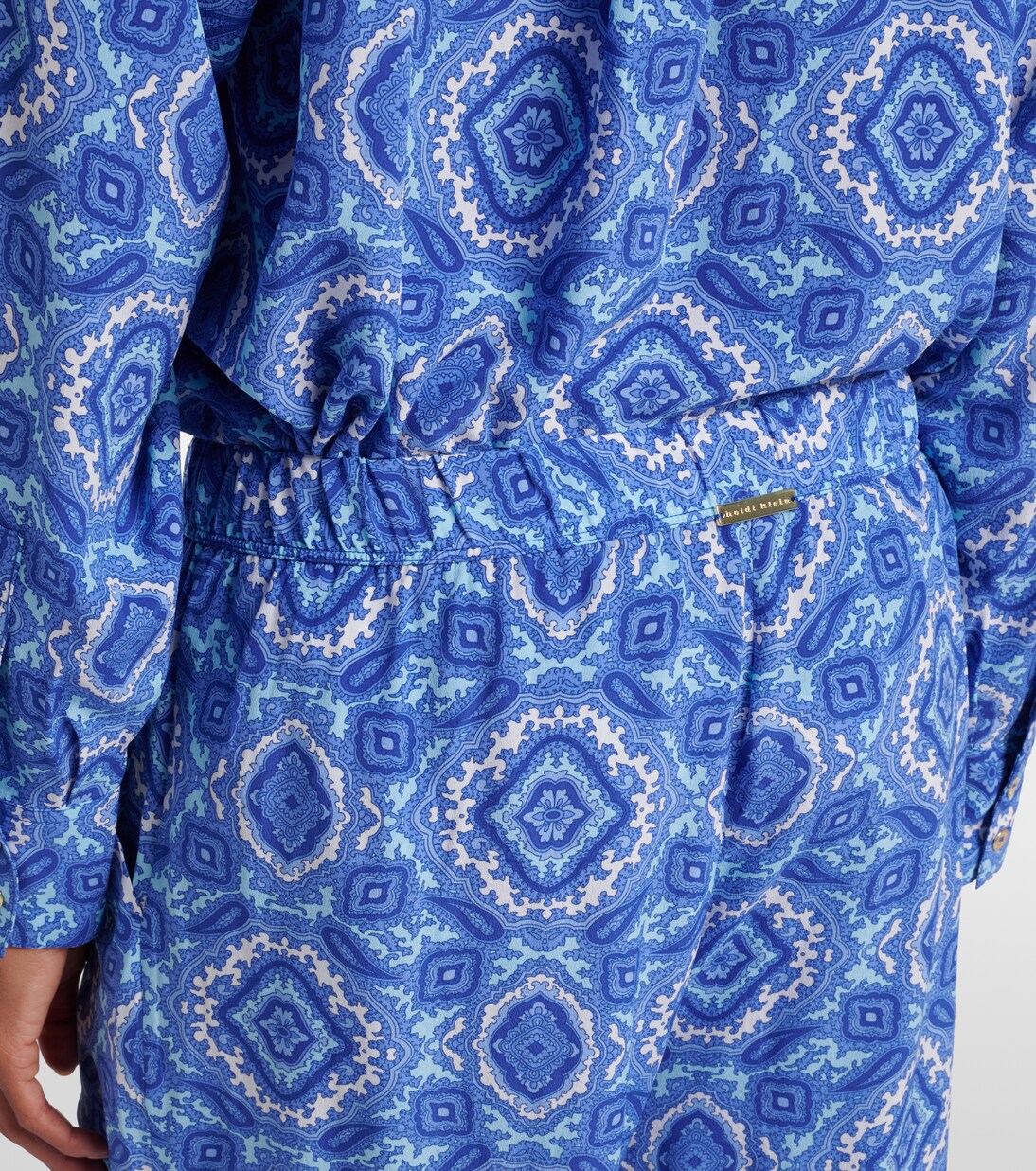 بنطلون واسع من الحرير بطبعات Mykonos | Heidi Klein