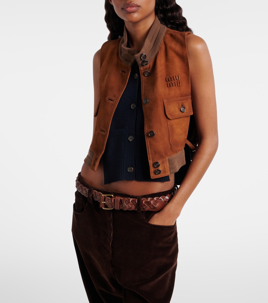Suede vest | Miu Miu