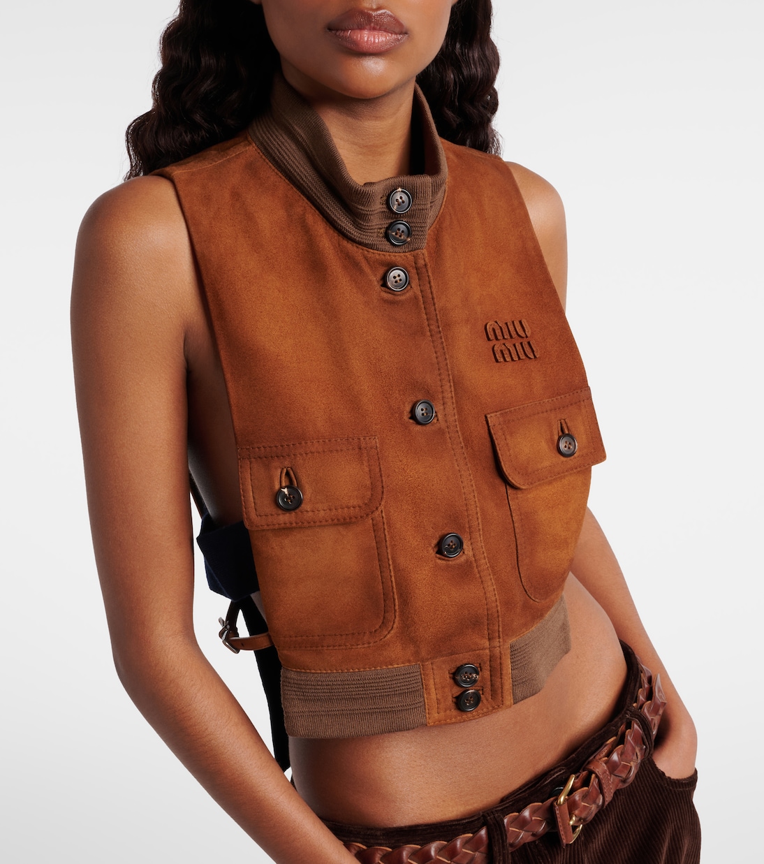 Suede vest | Miu Miu