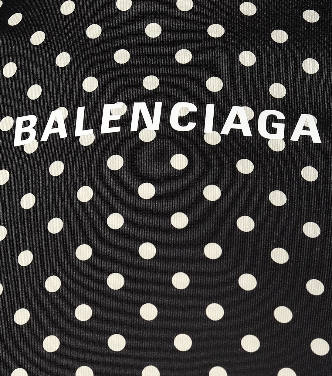 Crêpe polka-dot midi dress | Balenciaga