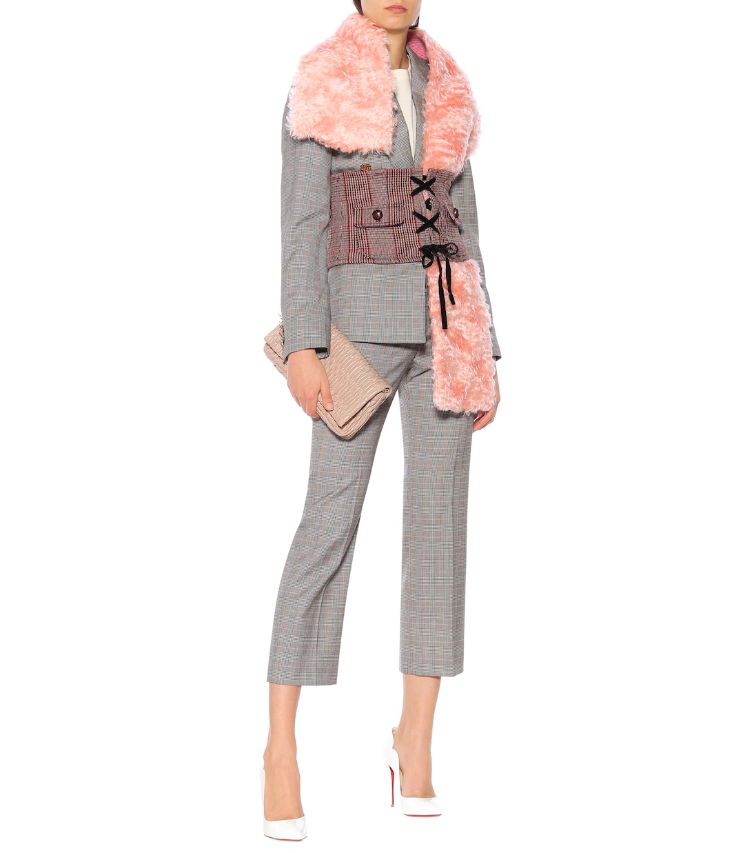 Sciarpa in mohair, cotone e lana | Miu Miu