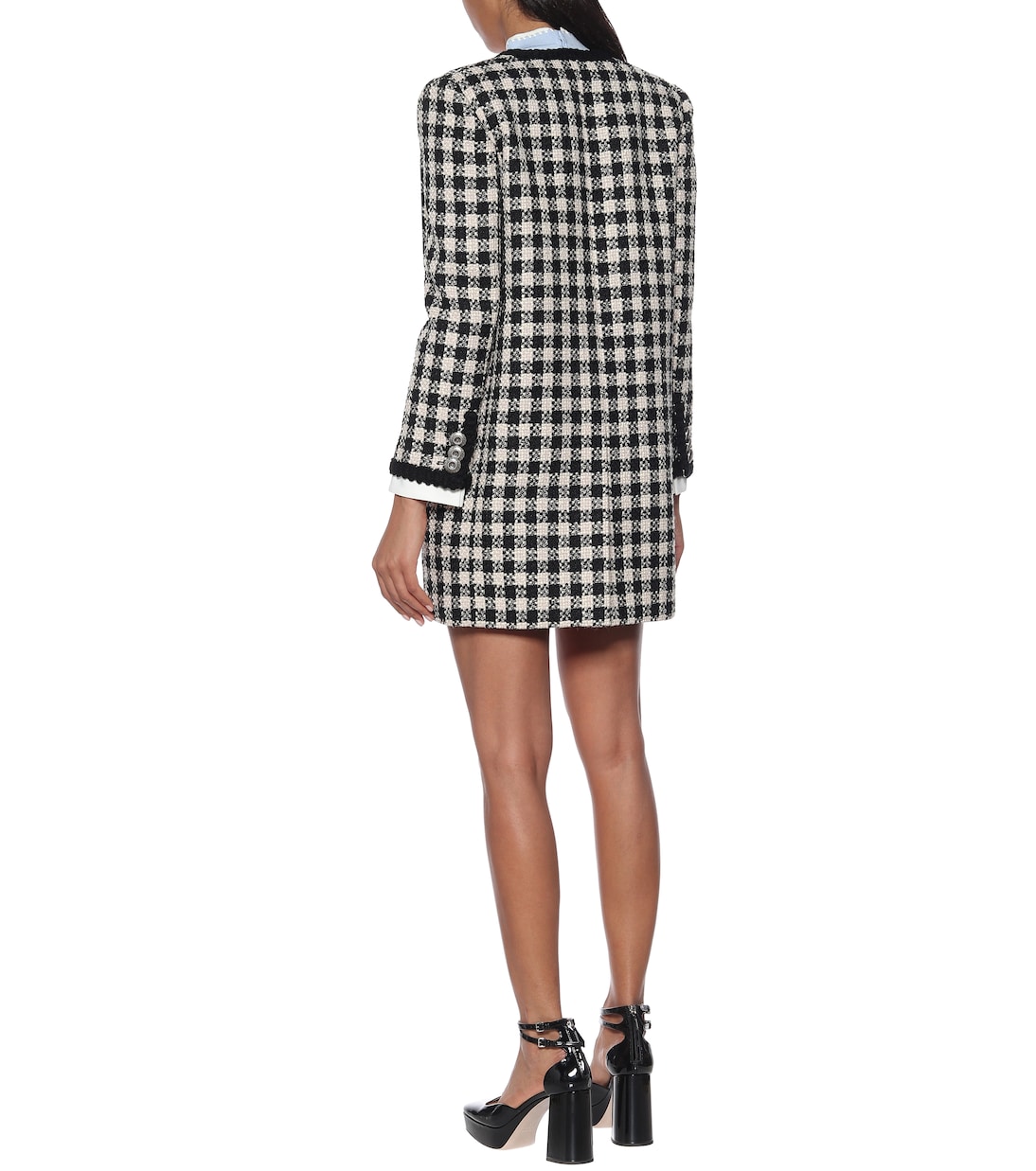 Soprabito in tweed di lana e cotone | Miu Miu