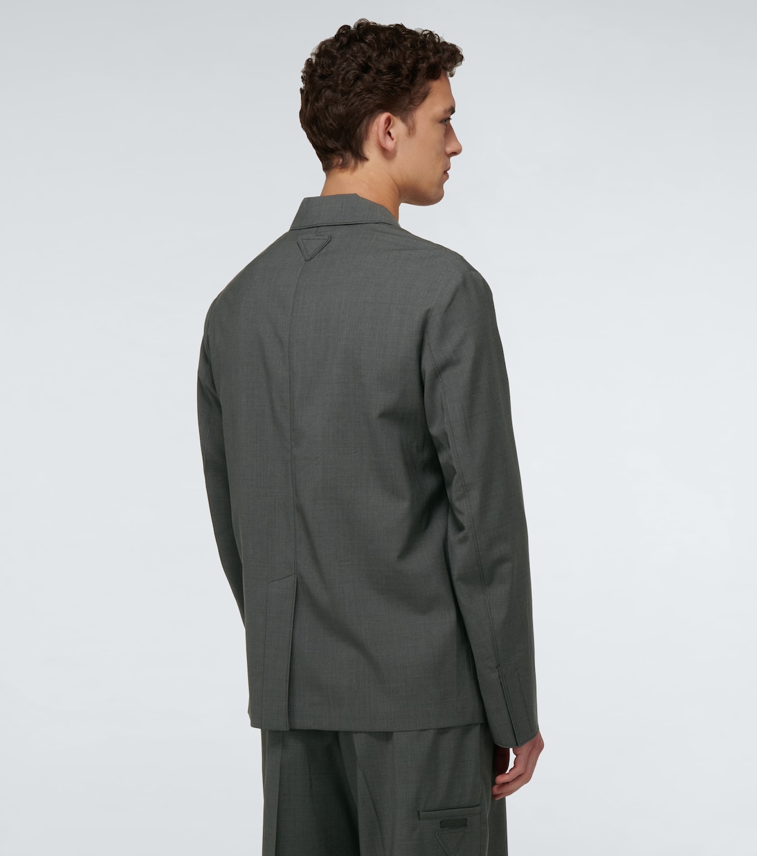 Single-breasted wool poplin jacket | Prada