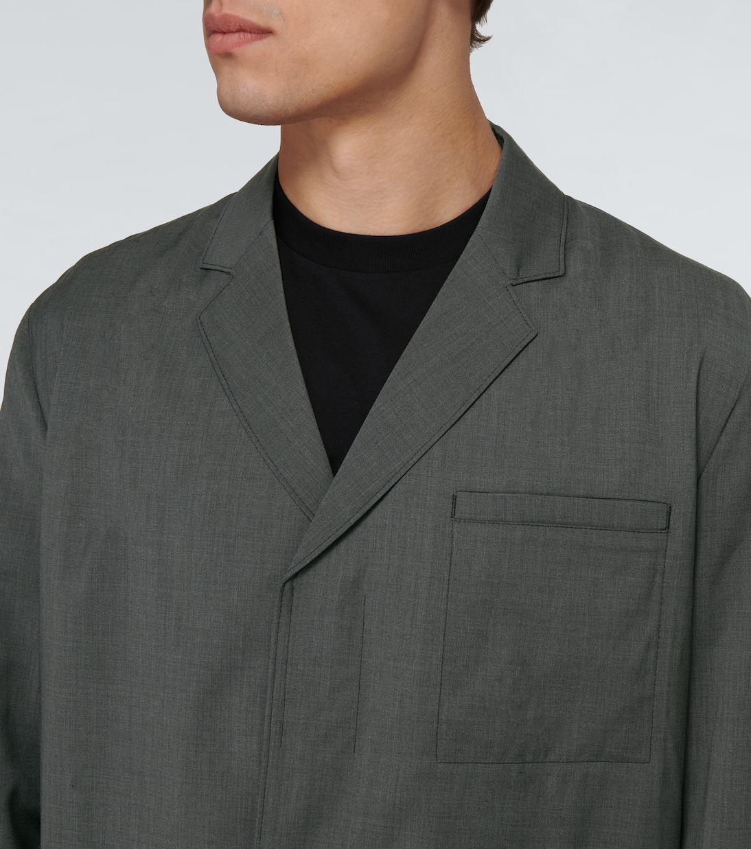 Single-breasted wool poplin jacket | Prada