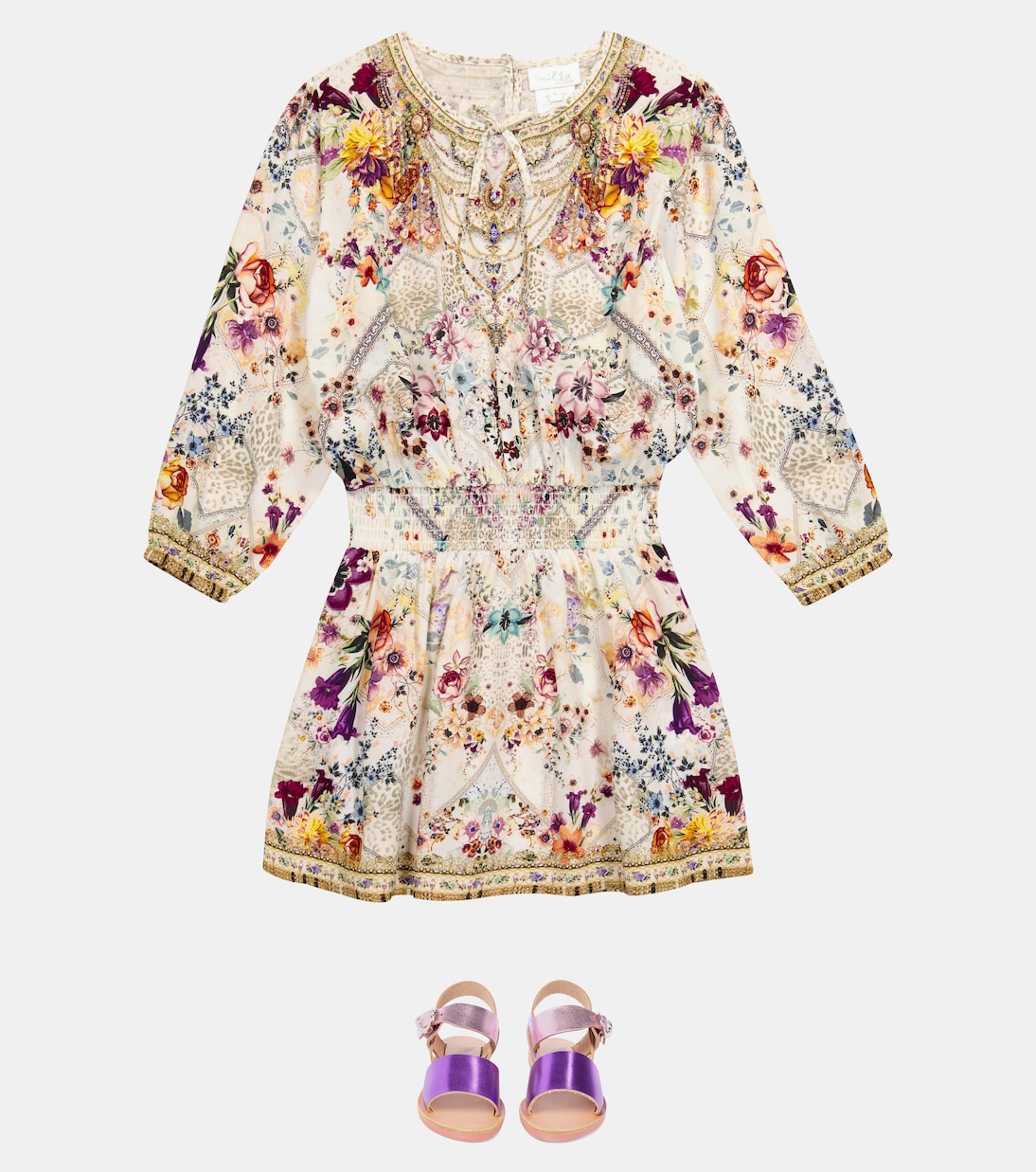Bedrucktes Kleid mit Verzierung | Camilla Kids