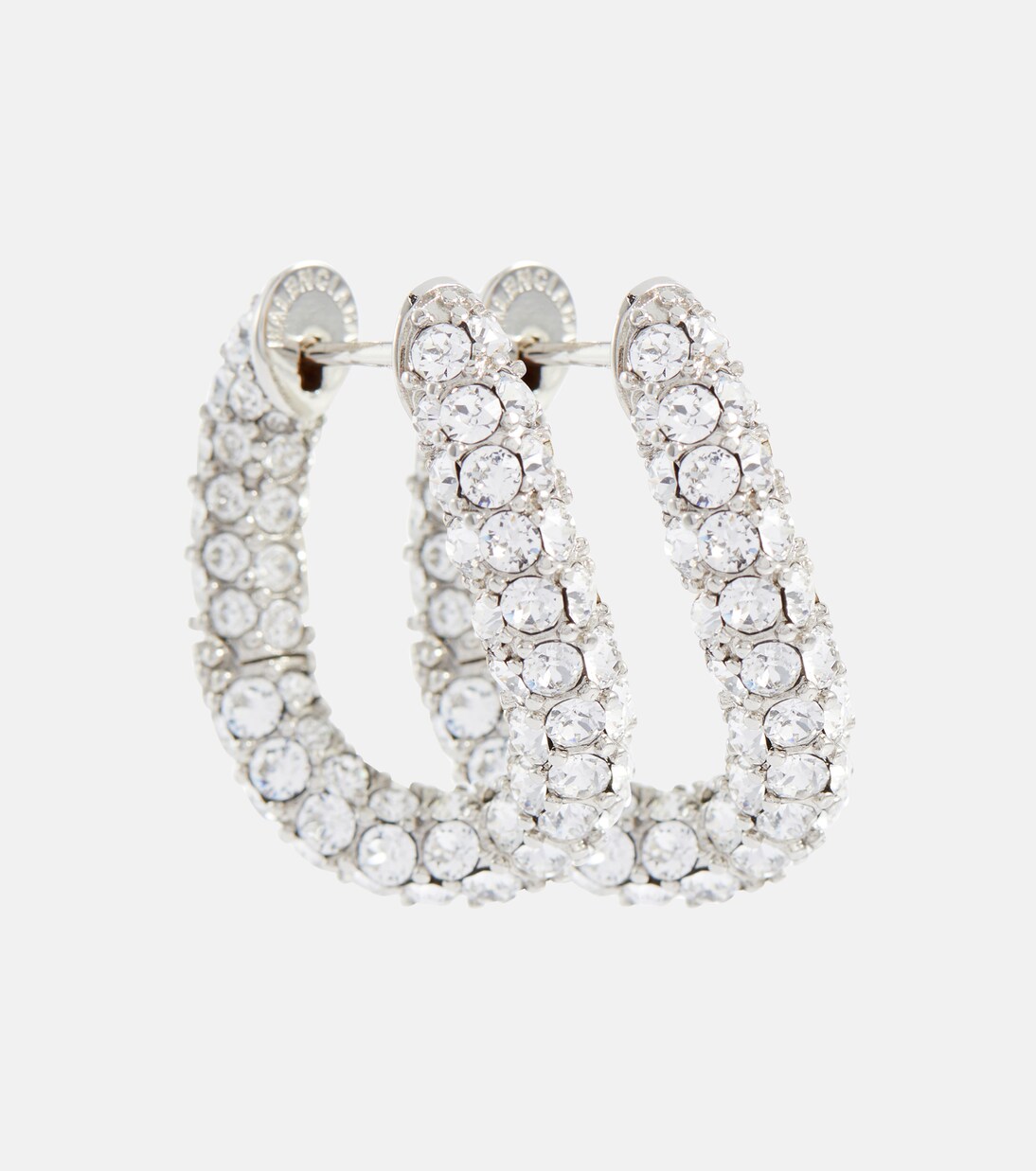 Orecchini BALENCIAGA Loop XS con cristalli, stile giovane e chic