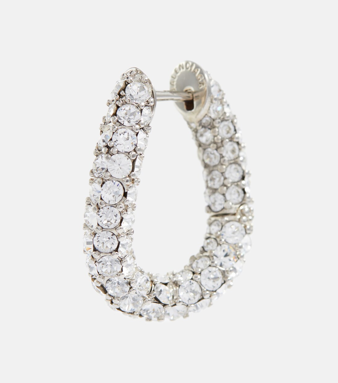 Orecchini BALENCIAGA Loop XS con cristalli, stile giovane e chic