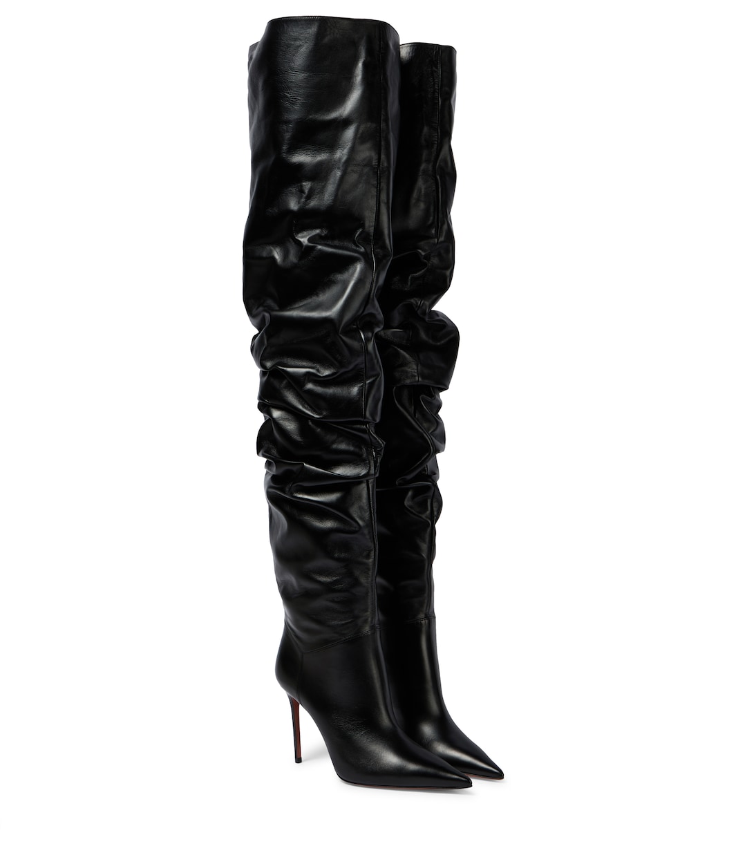 Overknee-Stiefel Jahleel aus Leder | Amina Muaddi