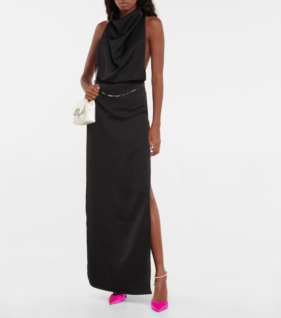 Saeda 100 embellished satin pumps | Jimmy Choo
