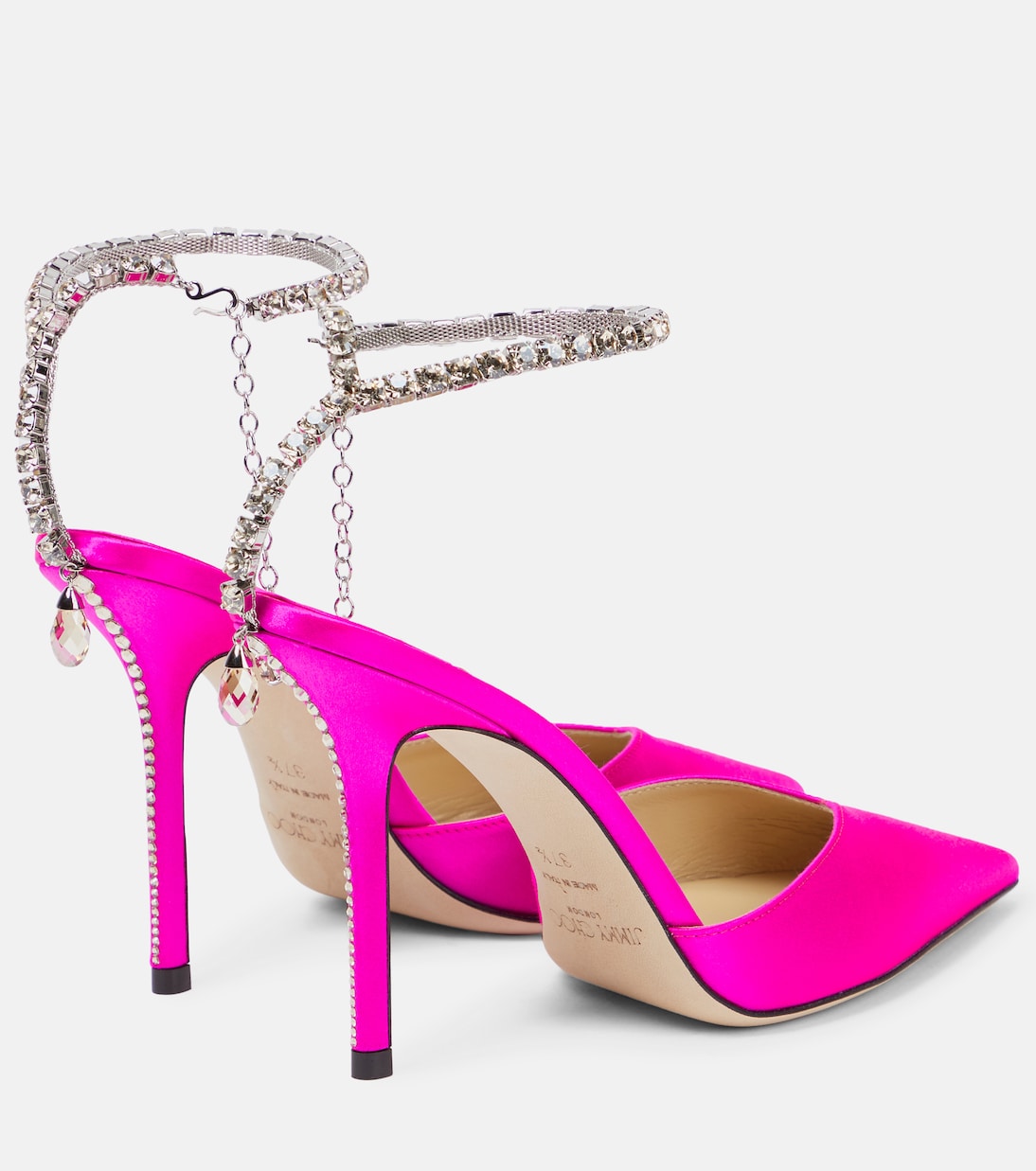 Saeda 100 embellished satin pumps | Jimmy Choo