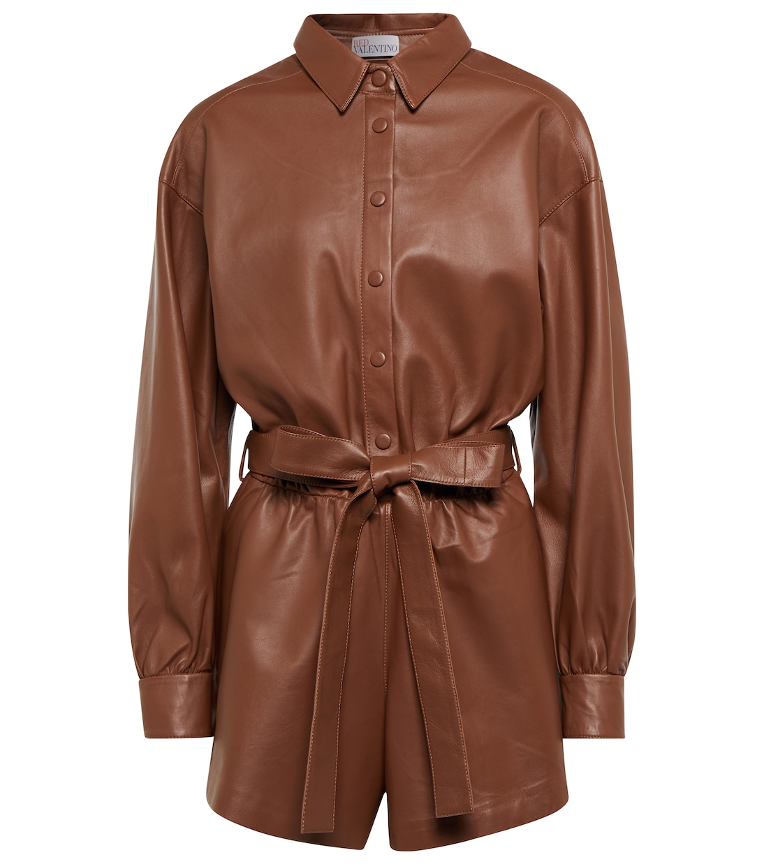 Belted leather playsuit | REDValentino