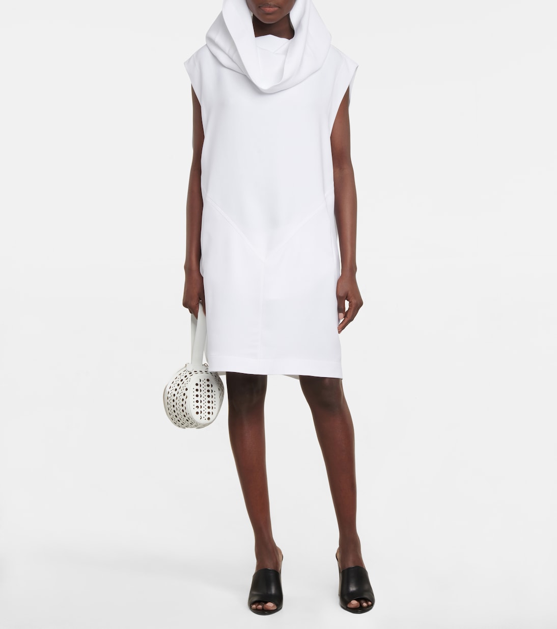 Miniabito in misto seta con cappuccio | Alaïa