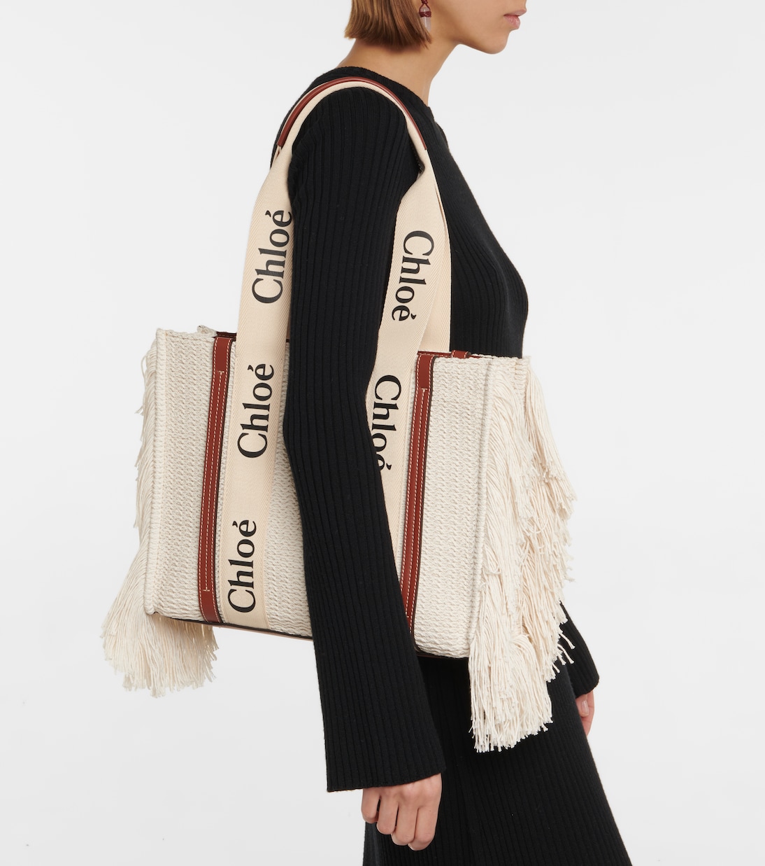 Tote Woody Medium de algodón | Chloé