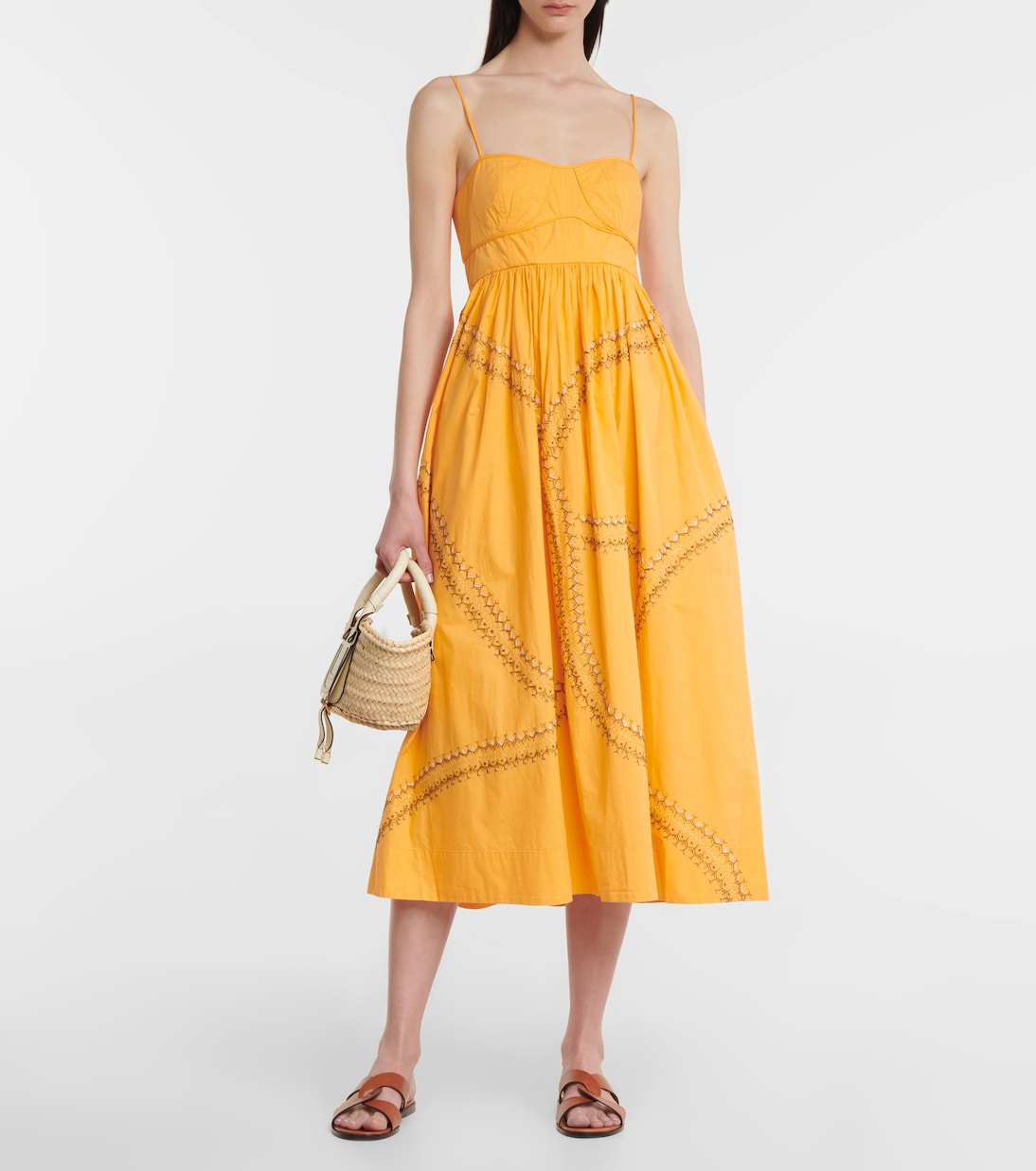 Vestido midi Mariza en popelín de algodón | Ulla Johnson