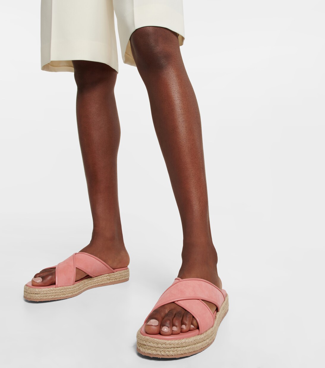 Sandali espadrillas in suede e pelle | Gianvito Rossi