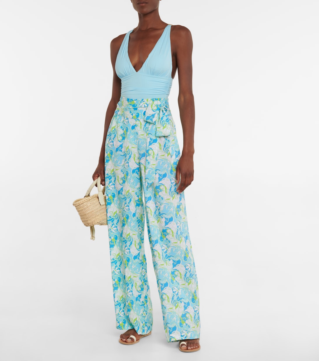 Natasha printed wide-leg pants | Melissa Odabash