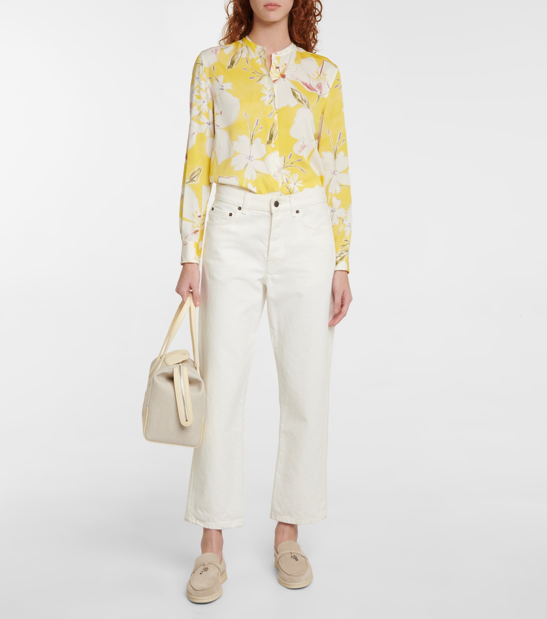 Camicia in misto seta con stampa | Loro Piana