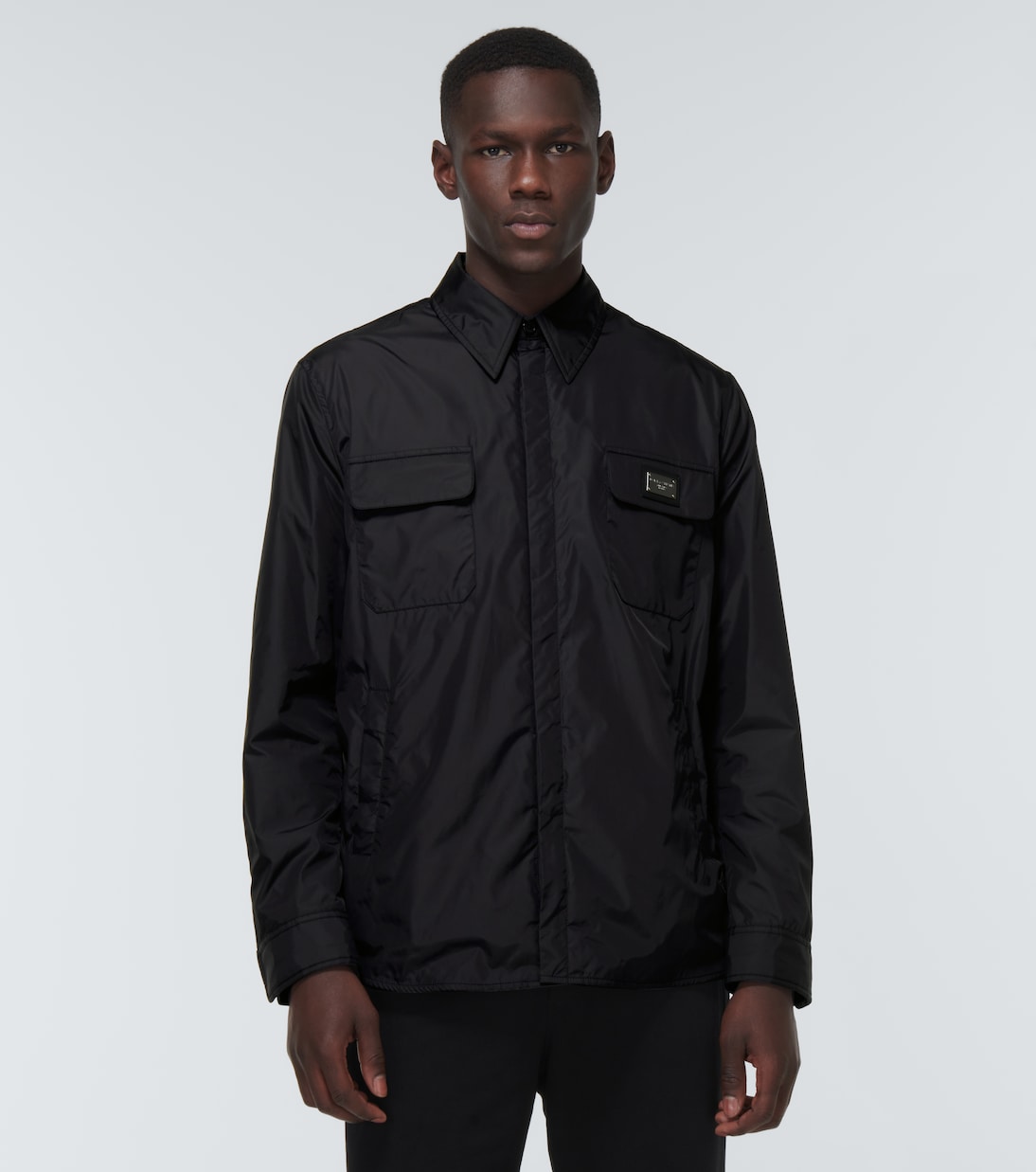 Nylon shirt jacket in black - Dolce Gabbana | Mytheresa