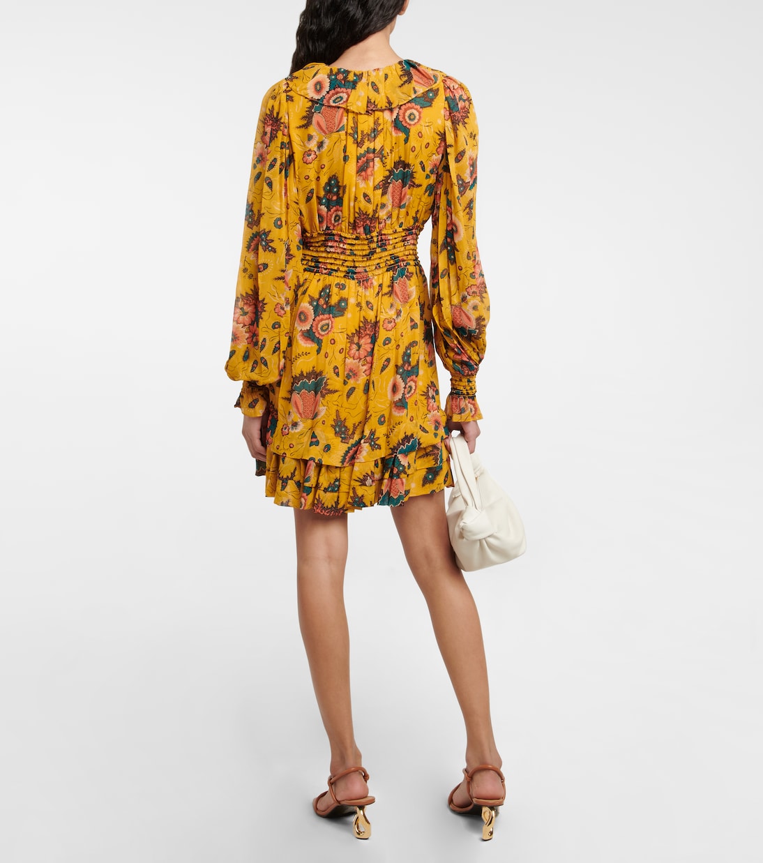 Vestido corto Adara de chifón de seda | Ulla Johnson