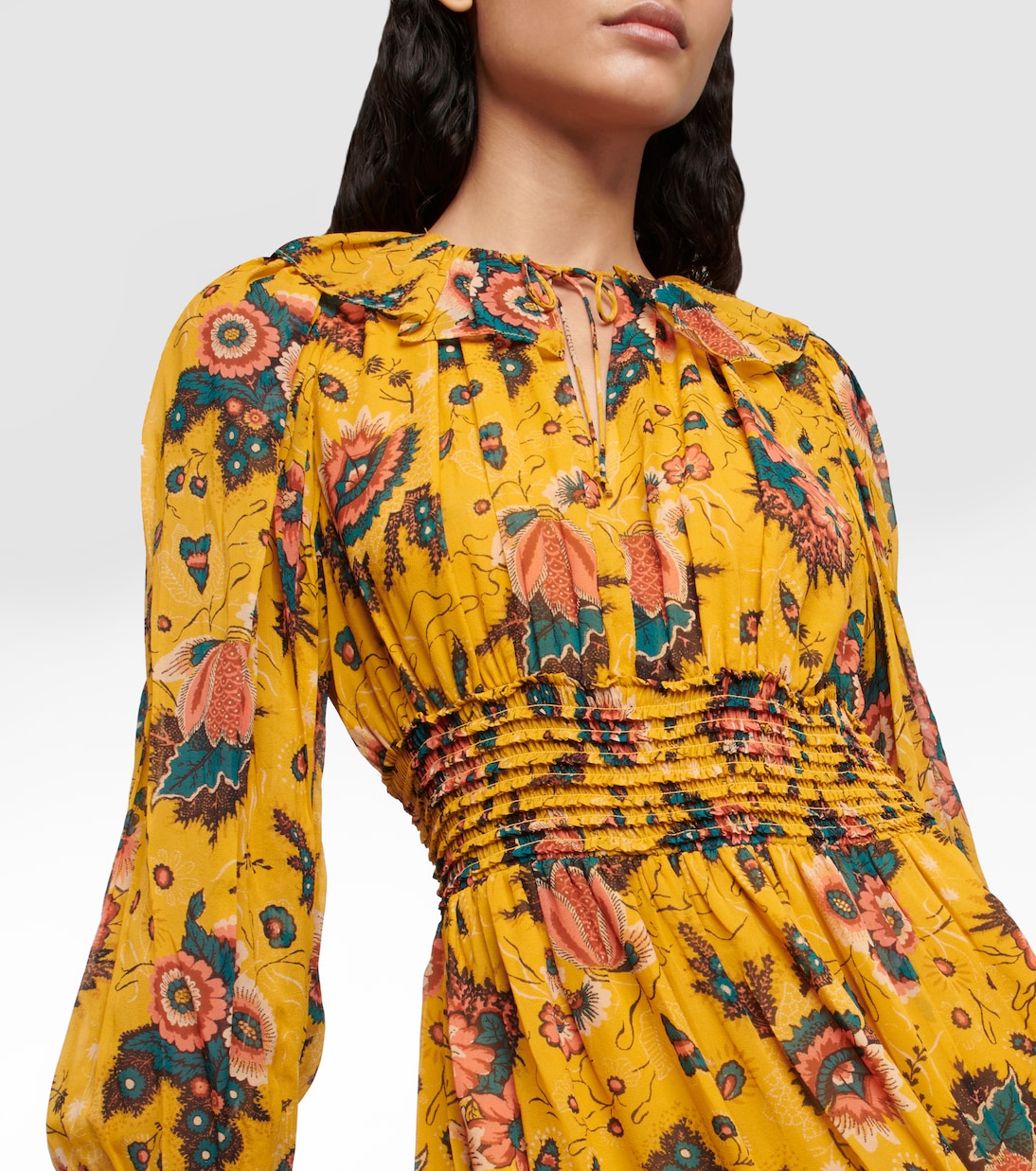 Vestido corto Adara de chifón de seda | Ulla Johnson