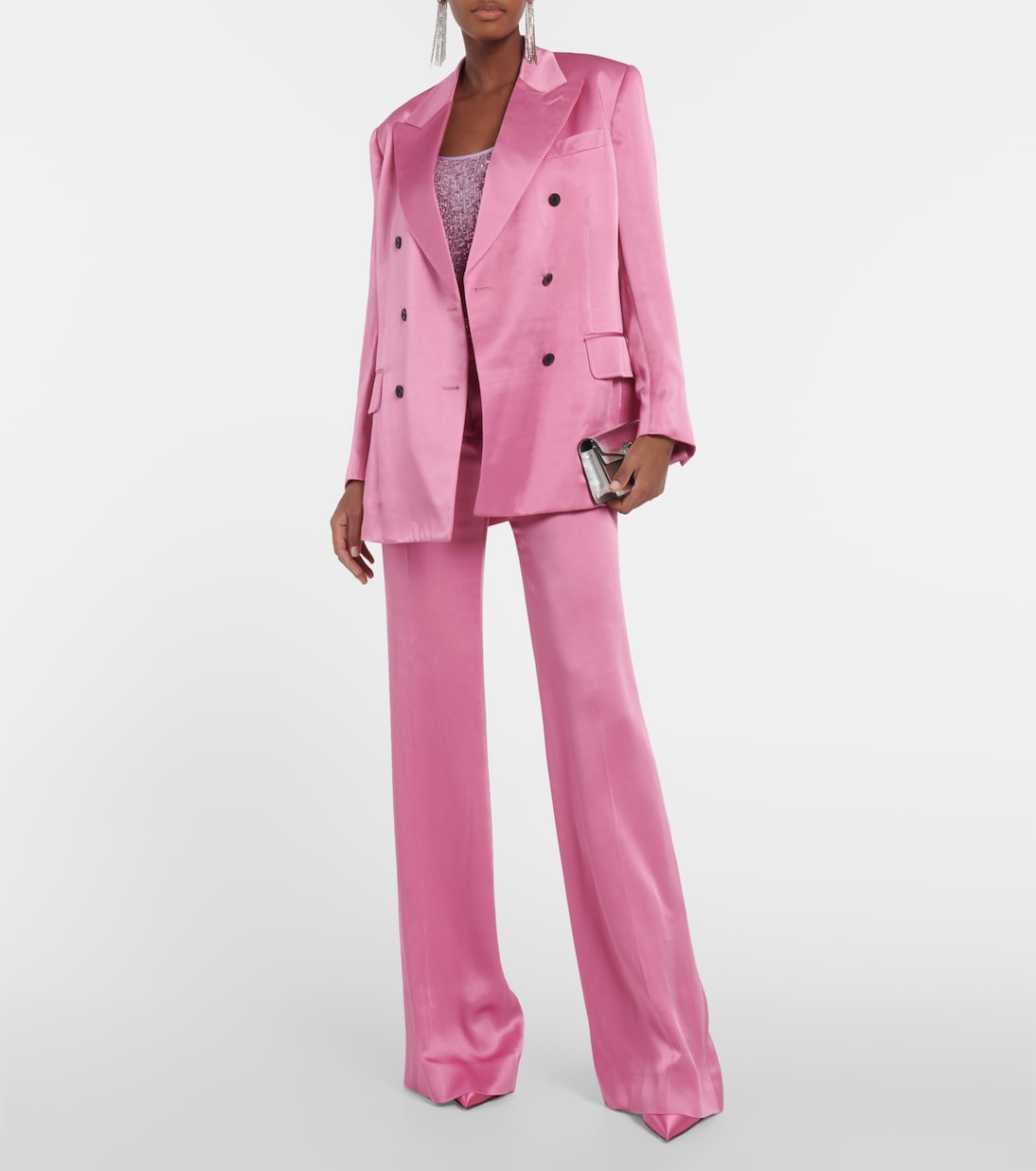 Pantaloni a vita alta in raso | Tom Ford