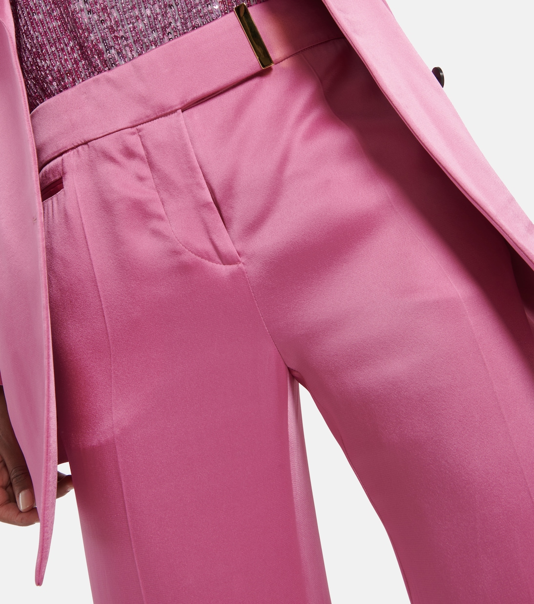 Pantaloni a vita alta in raso | Tom Ford