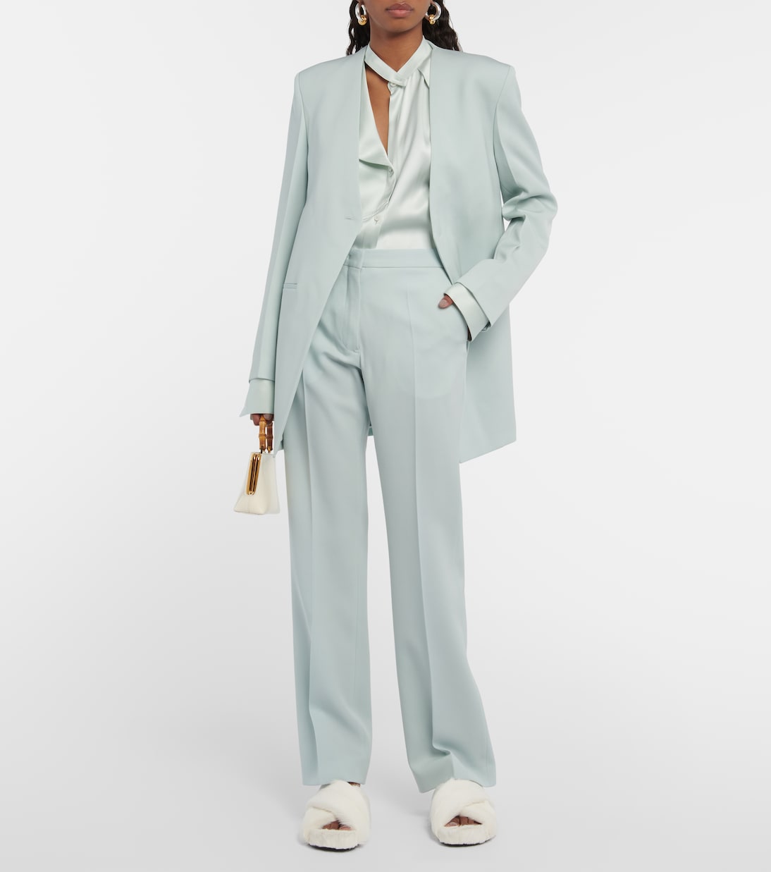 Virgin wool cropped pants | Jil Sander