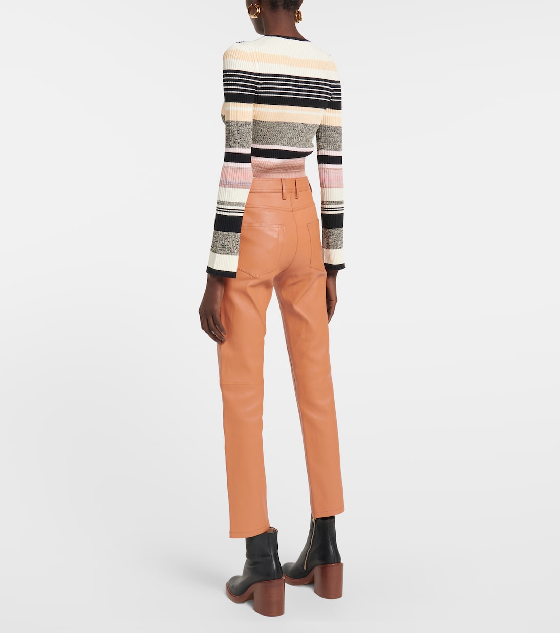 Pantaloni in pelle a vita alta | Joseph