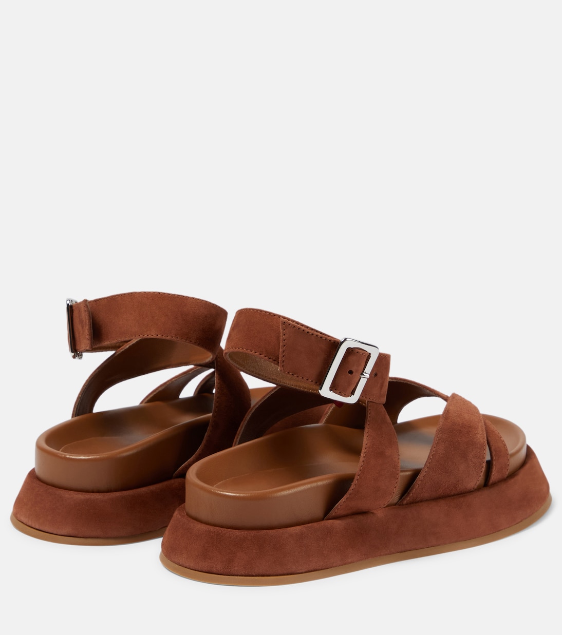 GIA/RHW Rosie 41 suede platform sandals | Gia Borghini
