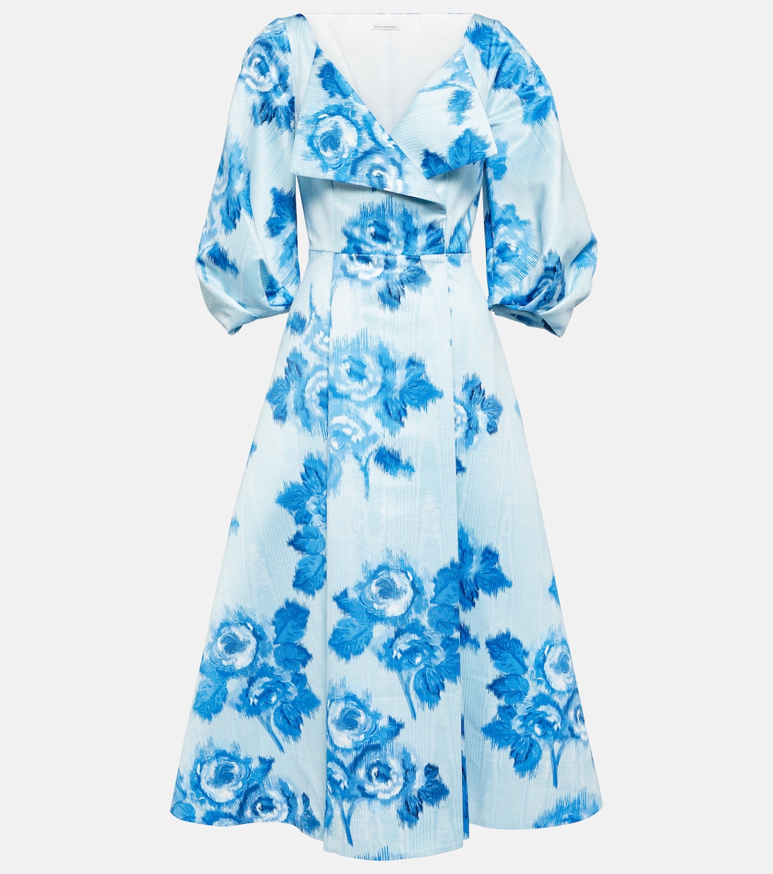 Gabby floral taffeta faille midi dress | Emilia Wickstead