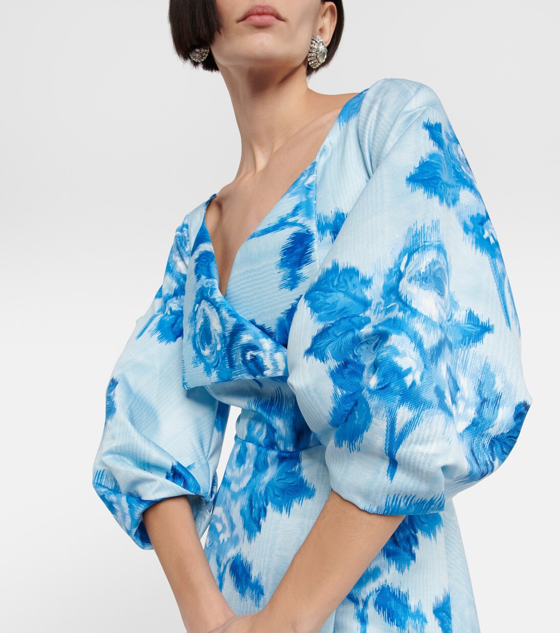 Gabby floral taffeta faille midi dress | Emilia Wickstead