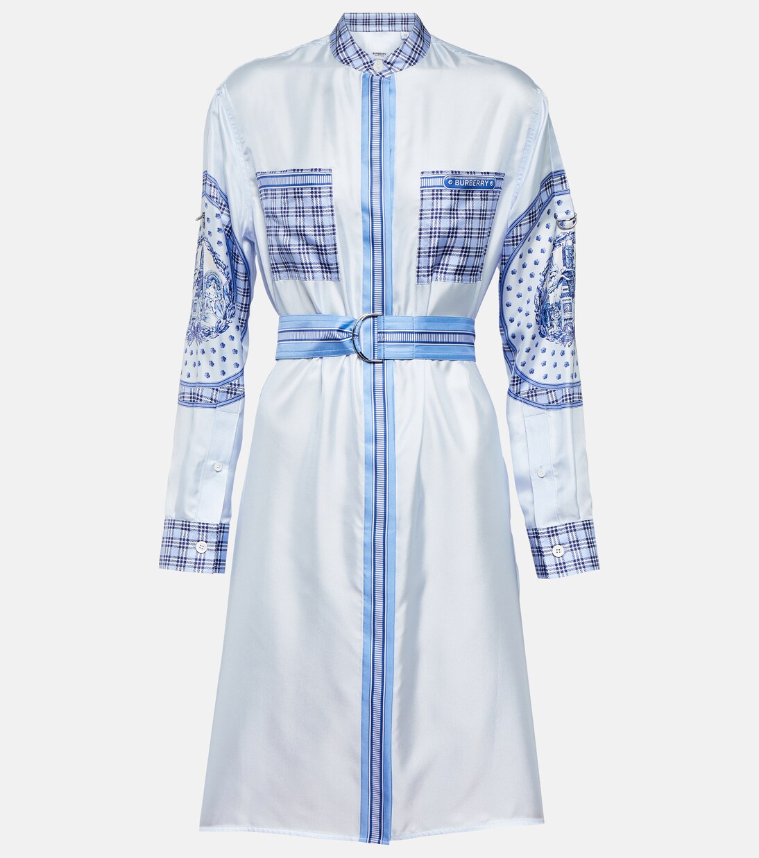 Blue burberry dress top