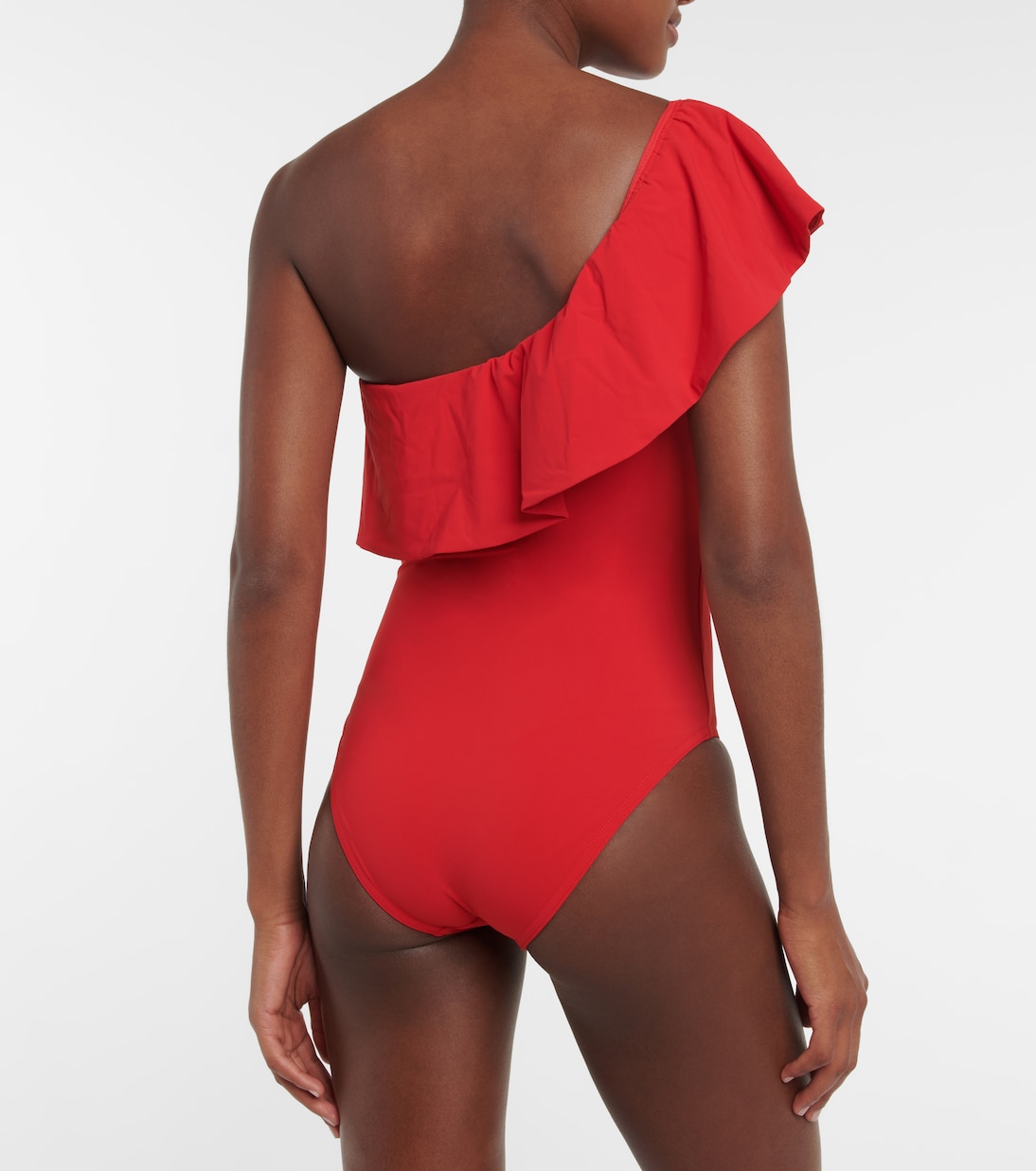 Ruffle-trimmed one-shoulder swimsuit | Karla Colletto