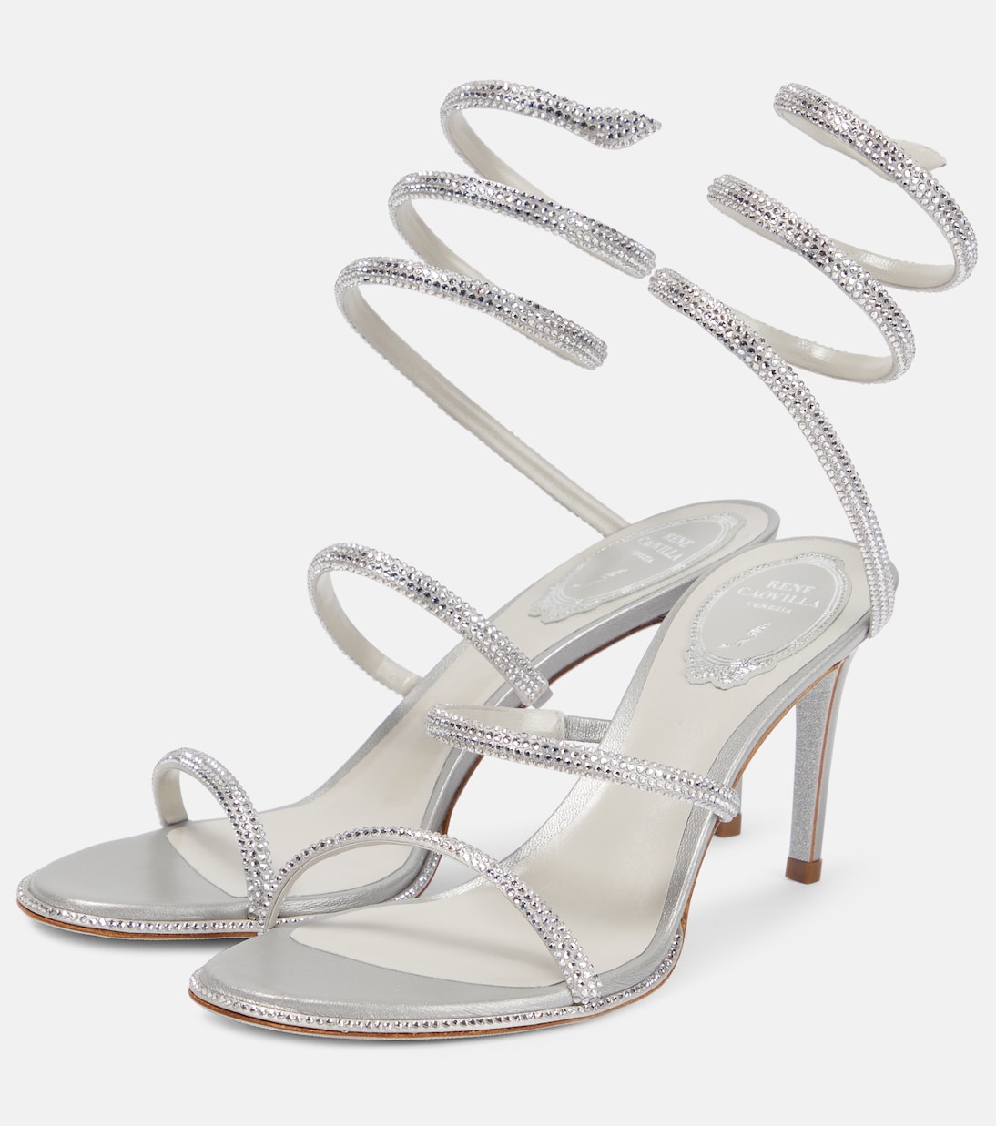 Cleo embellished satin sandals | Rene Caovilla