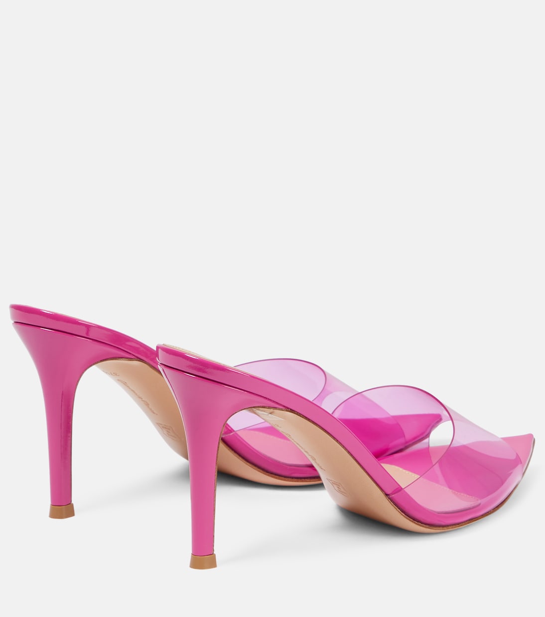 Mules Elle 85 in pelle e PVC | Gianvito Rossi