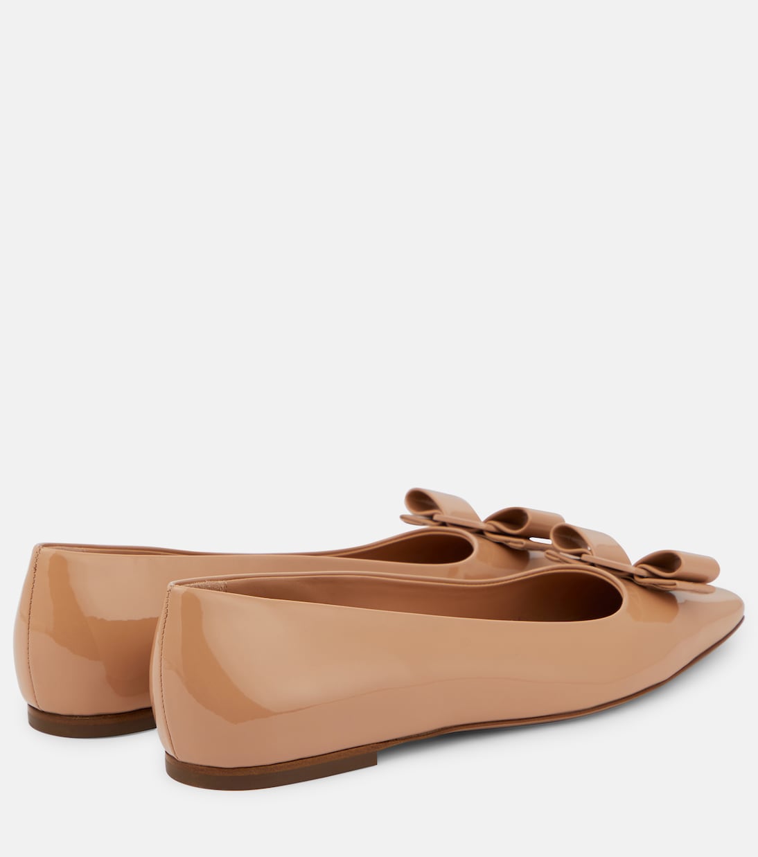 Vara Bow patent leather ballet flats | Ferragamo