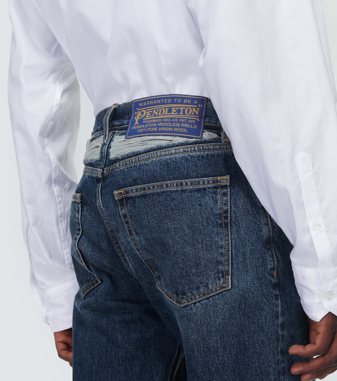 x Pendleton - Jeans regular distressed | Maison Margiela