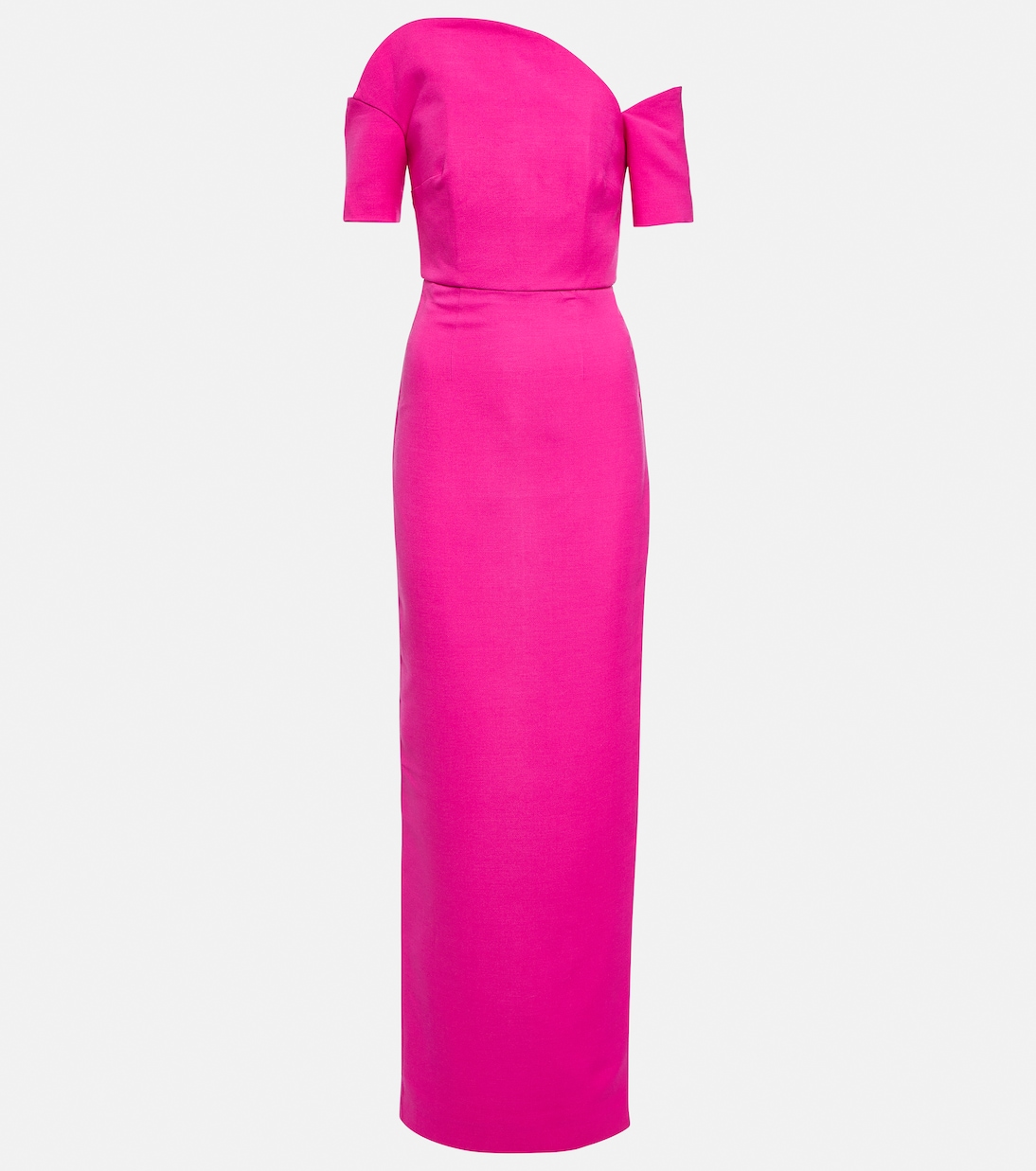 Abito lungo asimmetrico in misto lana | Roland Mouret